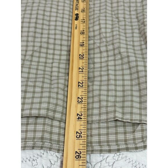 Women's Simms Guide Series S/S Fishing Shirt Green Plaid Vented Pockets Sz L EUC - Picture 4 of 8